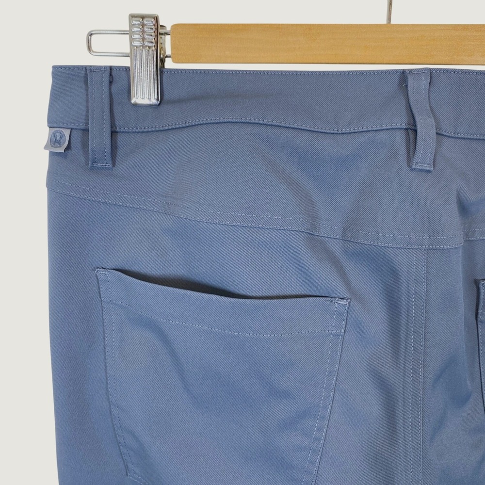 Lululemon ABC Pant Slim Mens 34 Blue Gray Good Warpstreme 5-Pocket Trousers